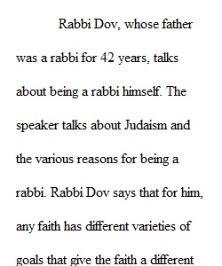 Extra Credit Rabbi Goldberg